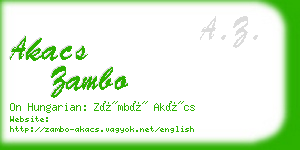 akacs zambo business card
